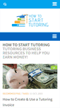 Mobile Screenshot of howtostarttutoring.com