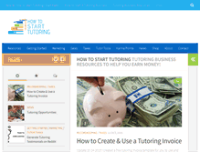 Tablet Screenshot of howtostarttutoring.com